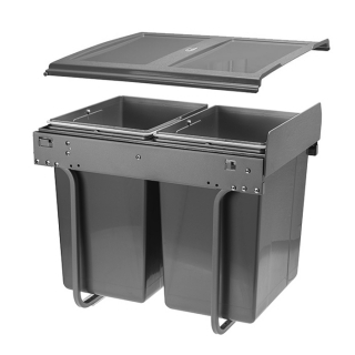 Ведро-сегрегатор PRACTI ECO 400, 2х20 л, с доводчиком, GTV Ведро-сегрегатор PRACTI ECO 400, 2х20 л, с доводчиком, GTV