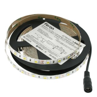 Светодиодная лента LS606, 60SMD/м, 14.4Вт/м, 12V, холодный белый, Feron Светодиодная лента LS606, 60SMD/м, 14.4Вт/м, 12V, холодный белый, Feron
