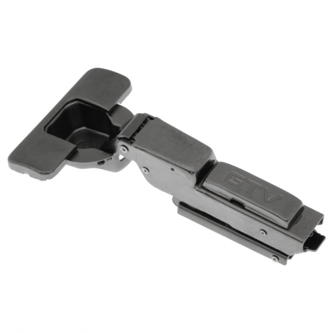 Петля полунакладная Solid pro, с доводчиком, чёрная, GTV