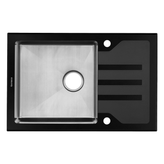 Мойка кухонная Handmade Black Glass 78х51, Germece Мойка кухонная Handmade Black Glass 78х51, Germece