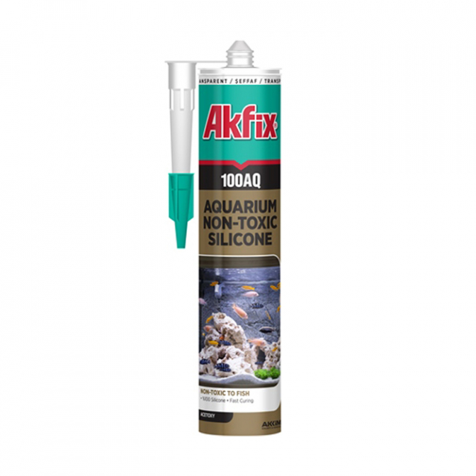 Герметик силиконовый 100AQ аквариумный, прозрачный, Akfix