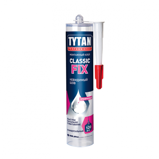 Клей монтажний Classic Fix, прозорий, Tytan Клей монтажний Classic Fix, прозорий, Tytan